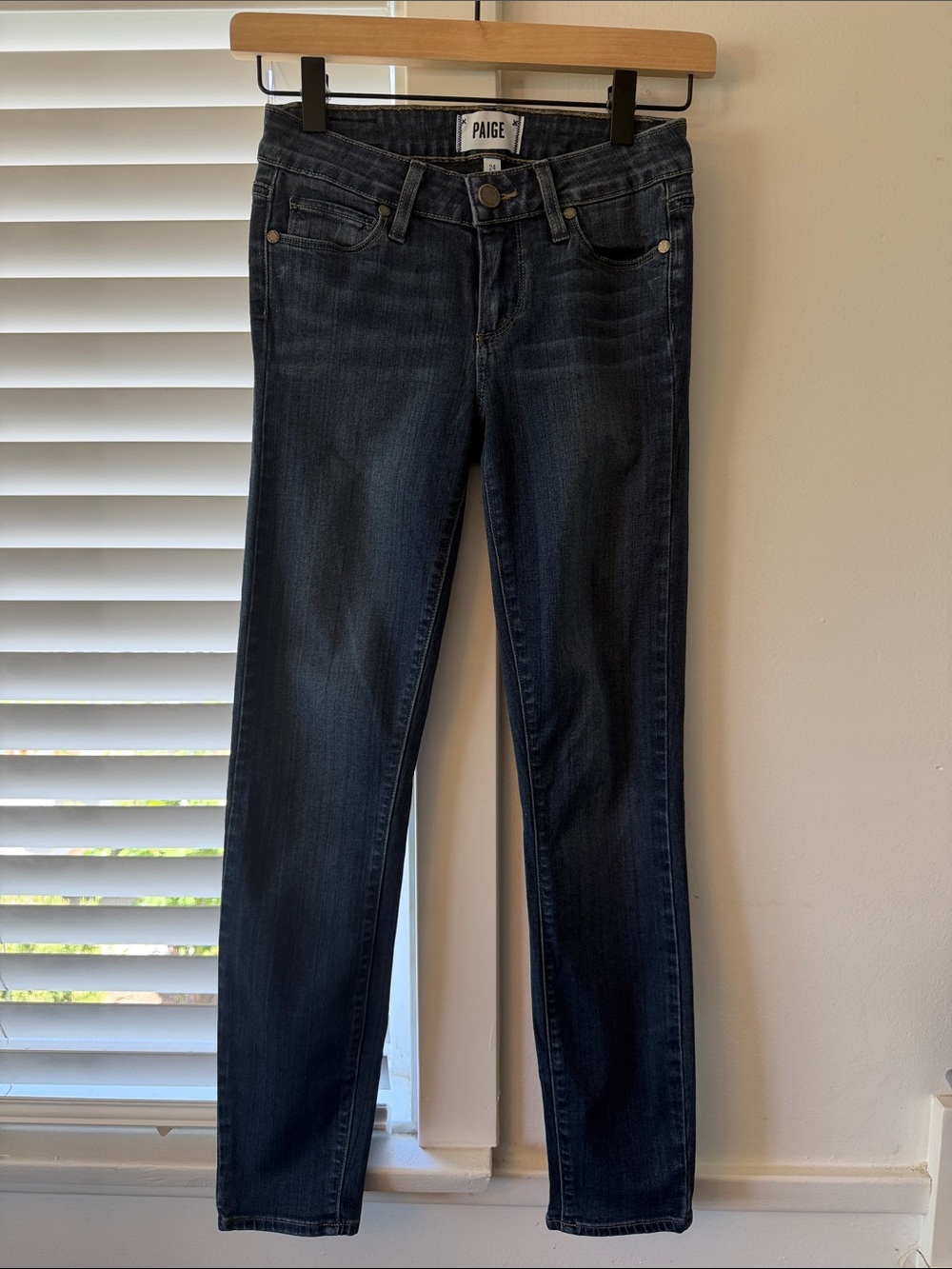 PAIGE Midnight Blue Skinny Jeans